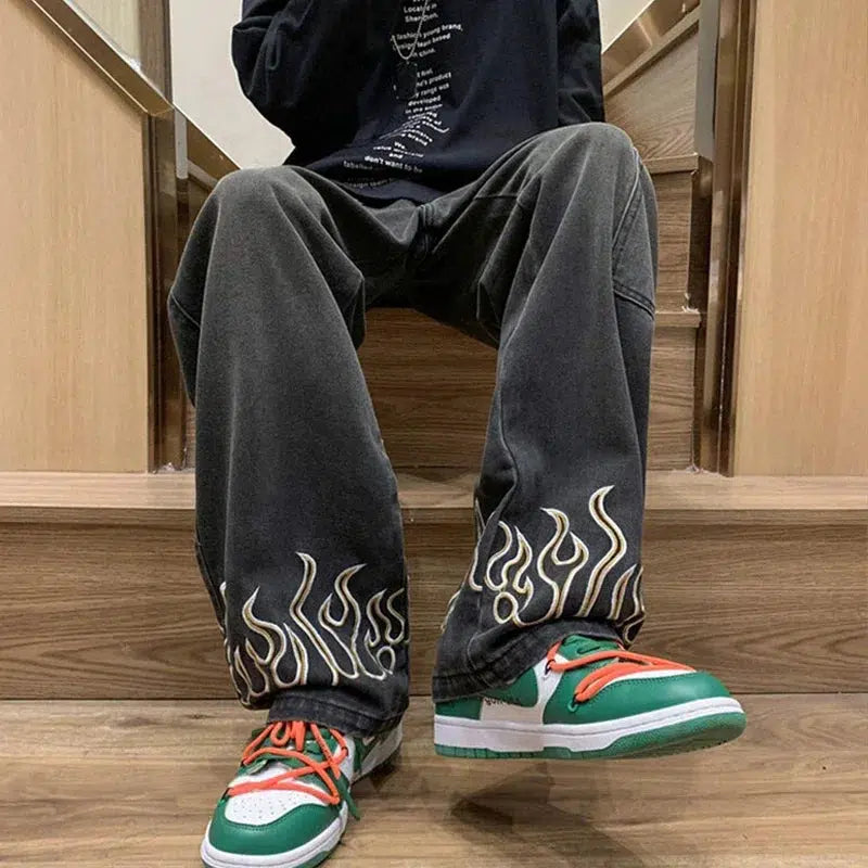 VLOSS™ Ember Edge Baggy Denim
