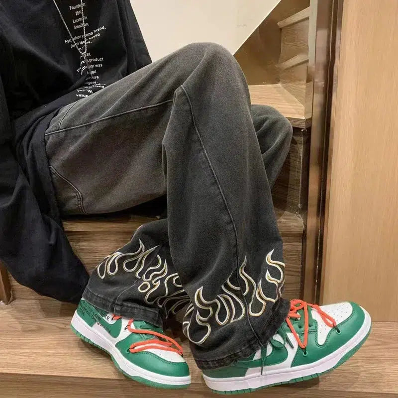 VLOSS™ Ember Edge Baggy Denim