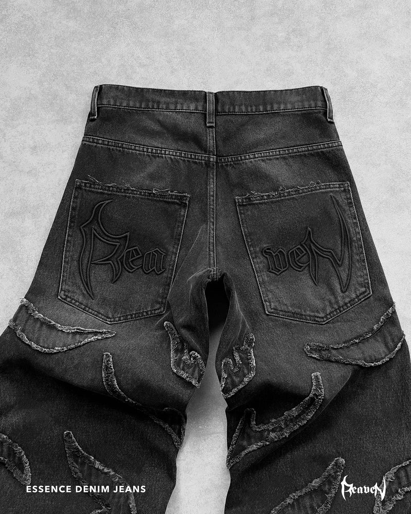 VLOSS™ Vintage Wide Leg Embroidered Jeans