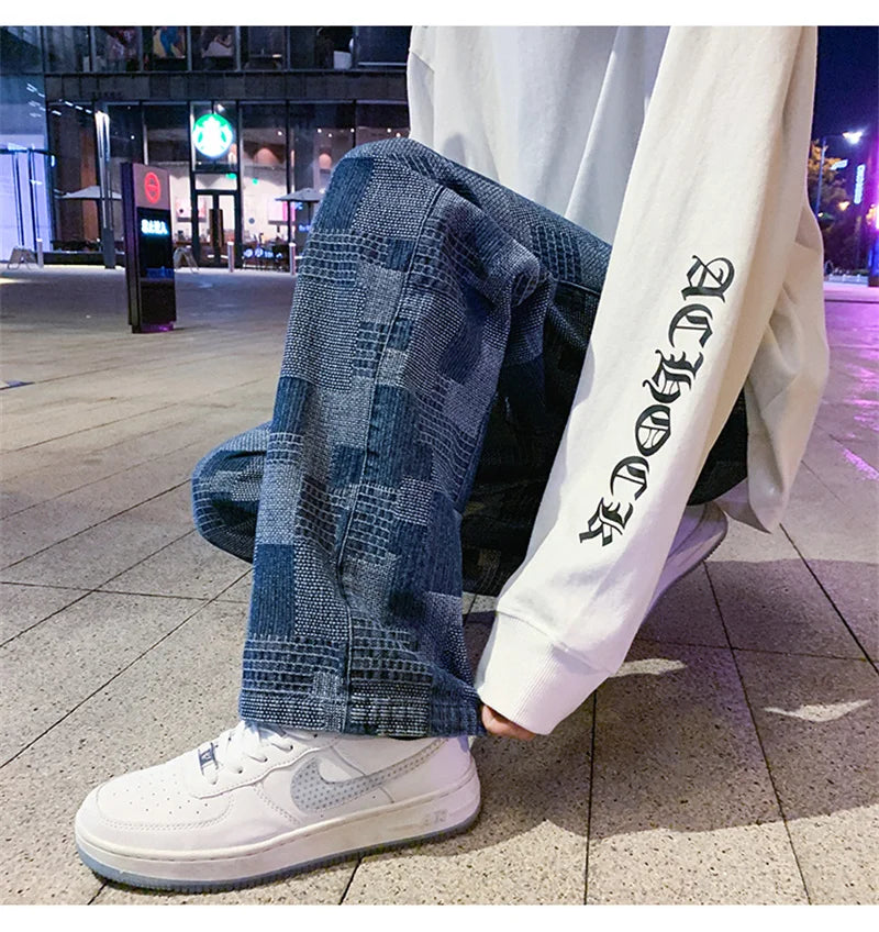 VLOSS™ Vintage Wave Plaid Denim