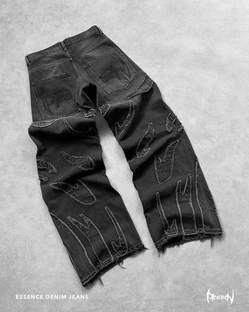 VLOSS™ Vintage Wide Leg Embroidered Jeans