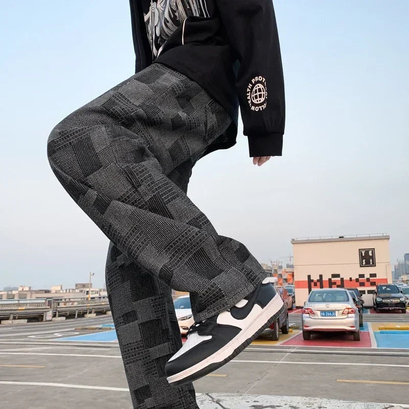 VLOSS™ Vintage Wave Plaid Denim