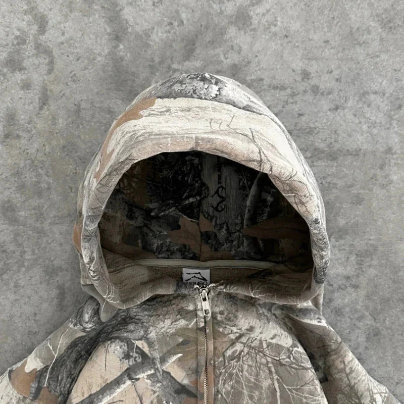 VLOSS™ Vintage Camo Street Hoodie