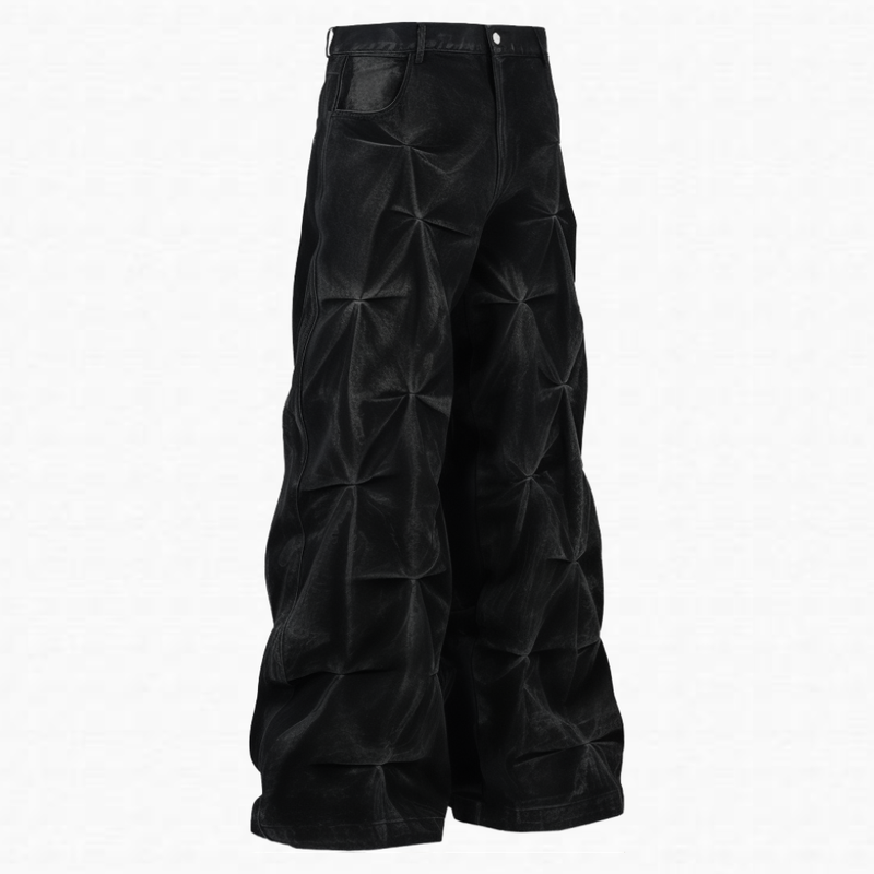 VLOSS™ Relaxed Pleat Denim Jeans